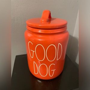 Rae Dunn Orange Good Dog Treat Canister